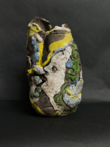 TACITA - côté - Raku -Hauteur 36 cm