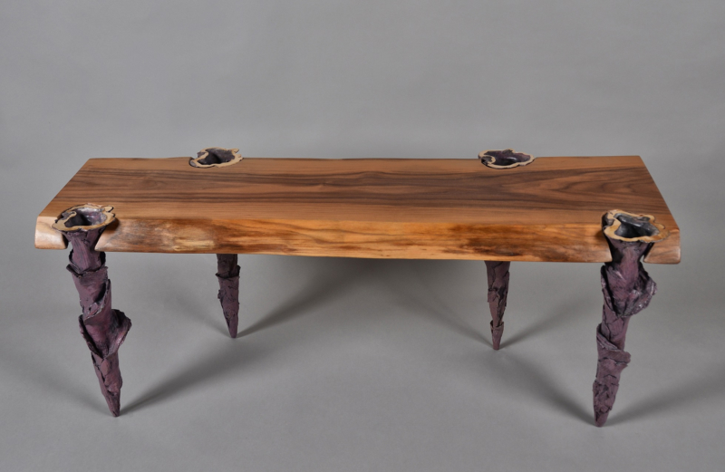 Banc ARUM - Noyer d'Amérique - L : 100 CM - H : 40 CM - Largeur : 35 cm