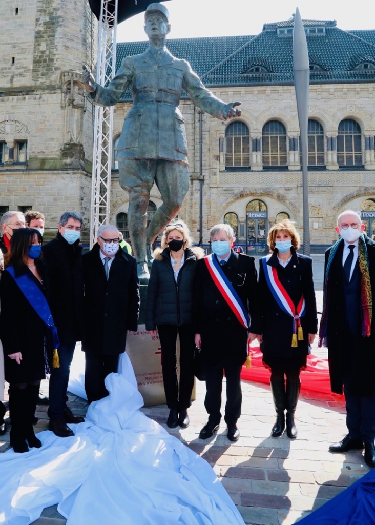 Inauguration du monument en hommage à Charles de Gaulle - Metz